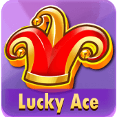 Lucky Ace hot slot game icon with golden ace card artwork